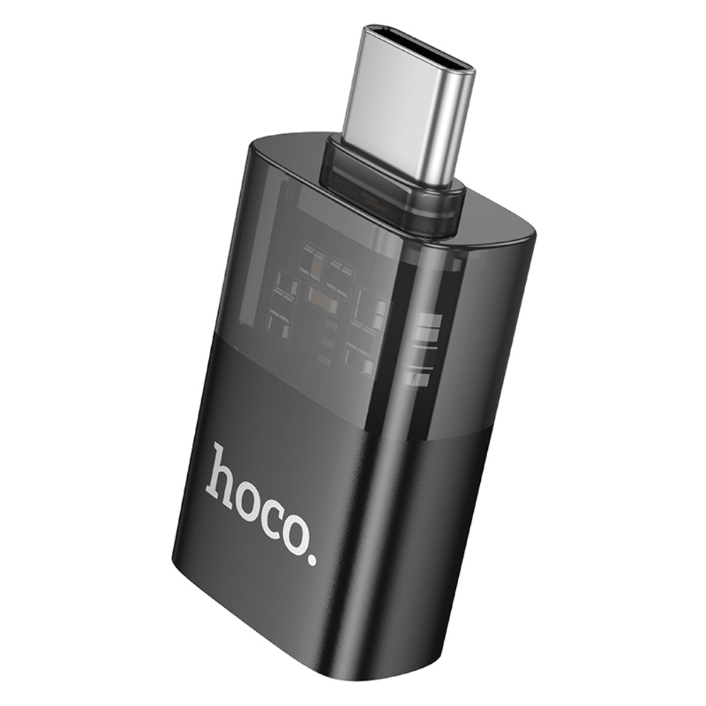 Адаптер переходник Hoco UA36B Type-C to USB black