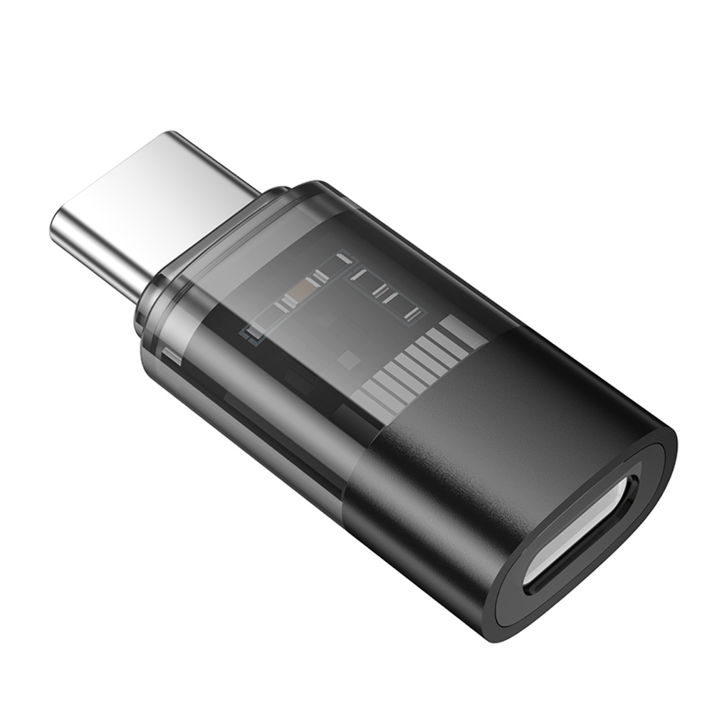Адаптер переходник Hoco UA36D Type-C to Lightning black