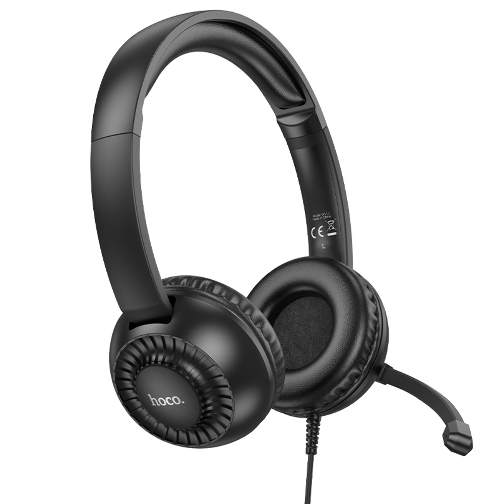 Наушники накладные Hoco W112 2 Jack 3.5с микрофоном black