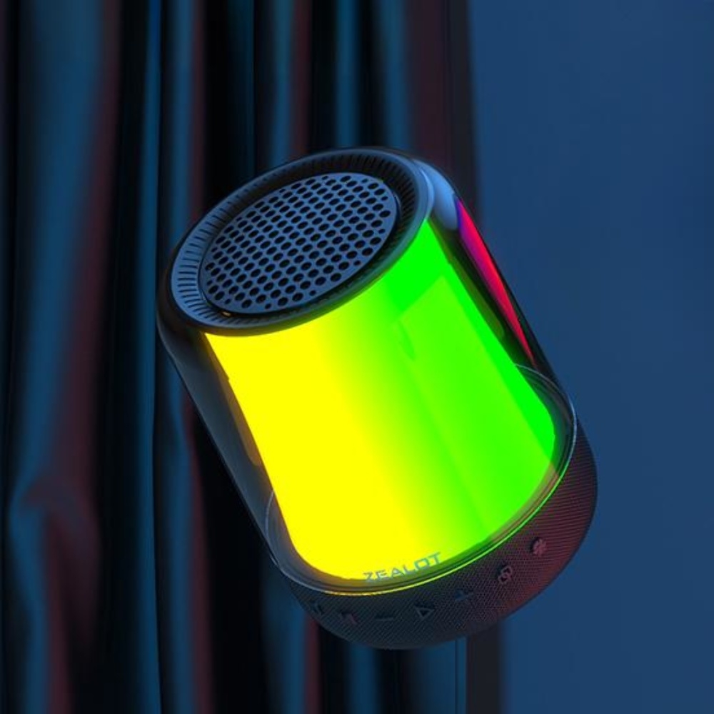 Портативная Bluetooth колонка ZEALOT S66 с LED подсветкой Black