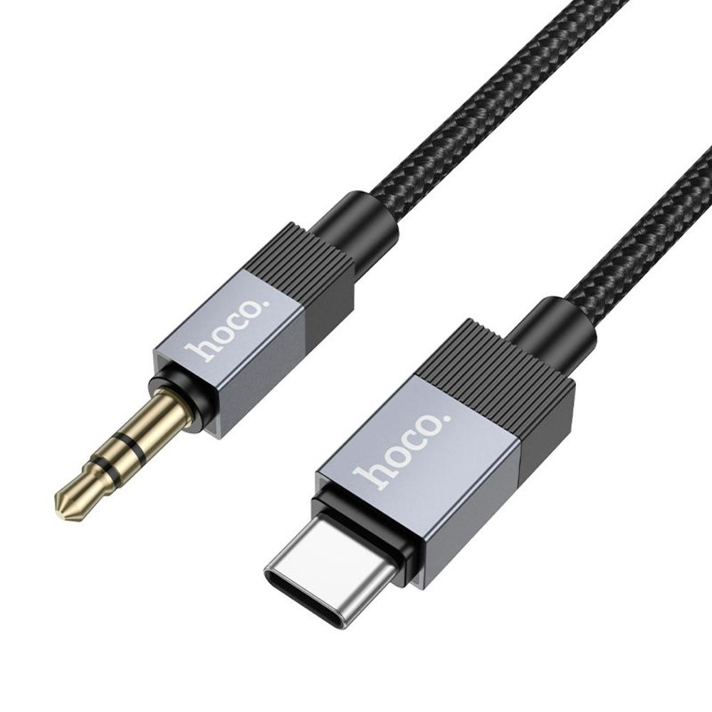 Кабель Hoco UPA32B Type-C to Jack 3.5 1m black