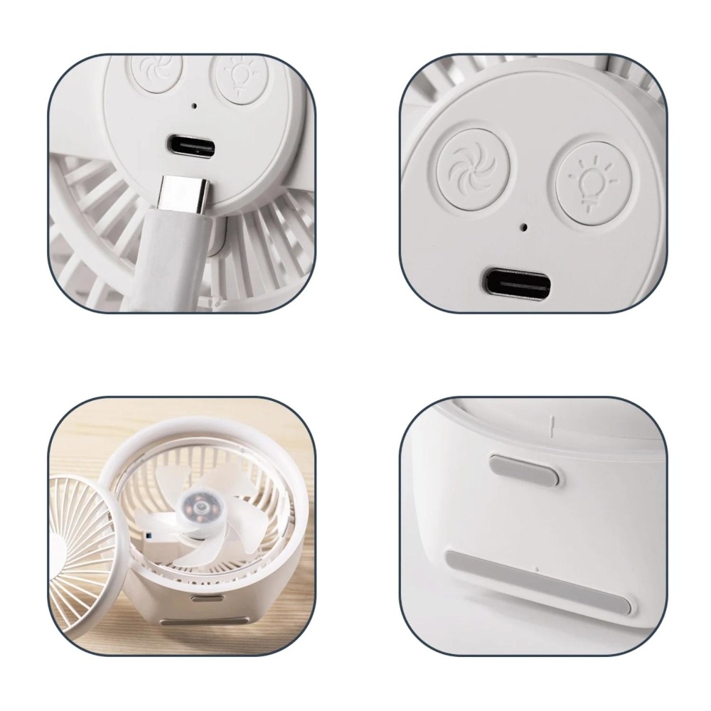 Настольный беспроводной вентилятор GXQC N601 White