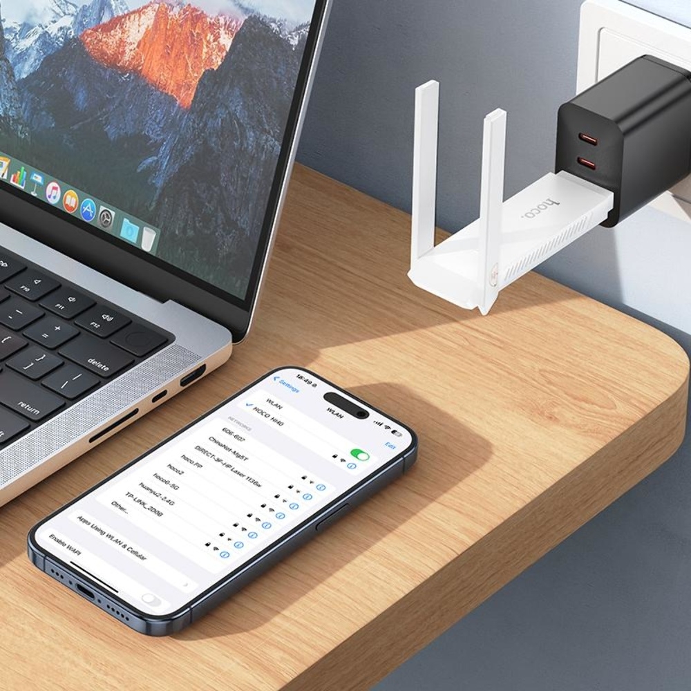 Портативный USB модем Wi-Fi Hoco HI40 white