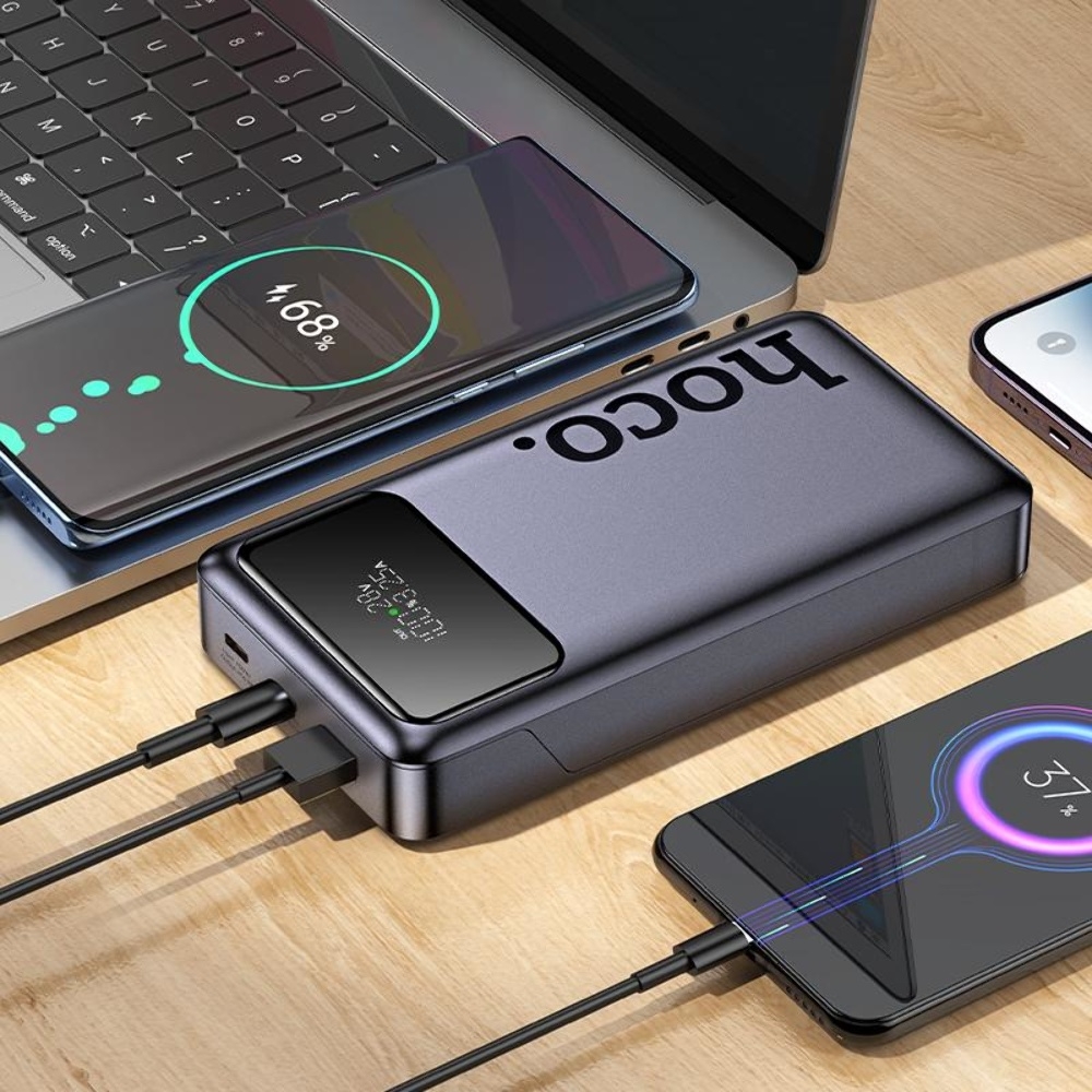 Power bank Hoco Q40 25000mAh PD 65W с дисплеем metal gray