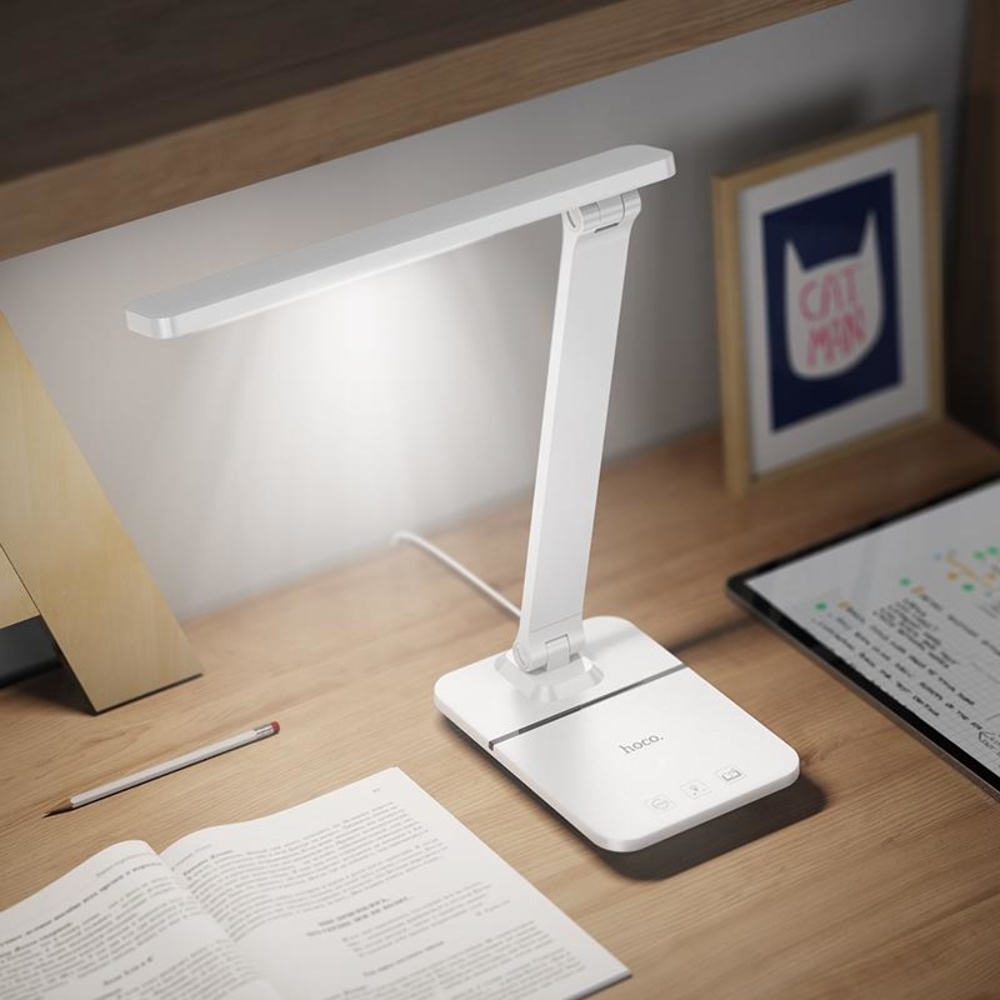 Настольная USB LED лампа Hoco HX11 white