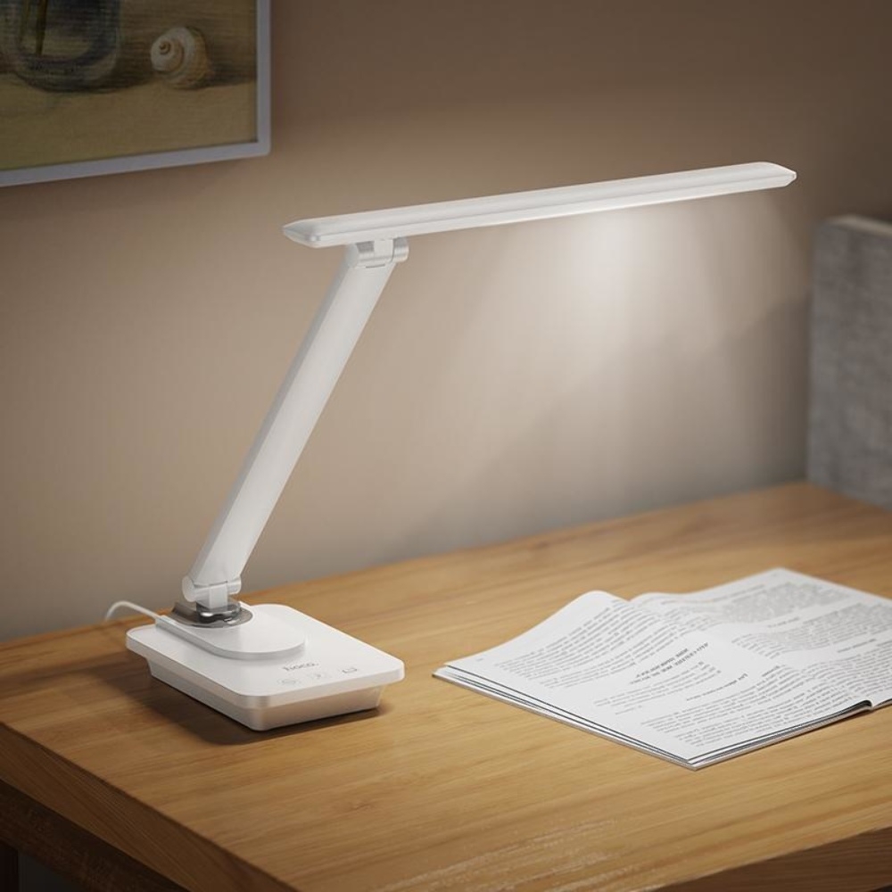 Настольная USB LED лампа Hoco HX12 white