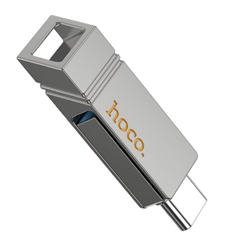 USB накопитель Hoco UD14 128GB Wise Type-C/ USB3.2 + mini flash drive metal gray