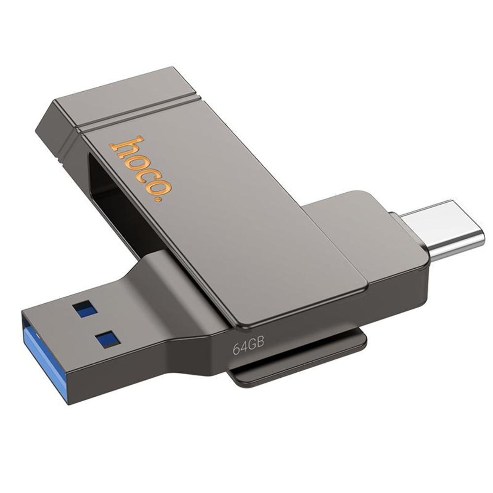 USB накопитель Hoco UD15 64GB Wise Type-C/ USB3.2 metal gray