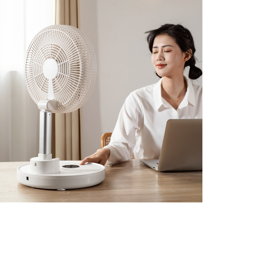 Настольный/ напольный беспроводной вентилятор GXQC D1201 white