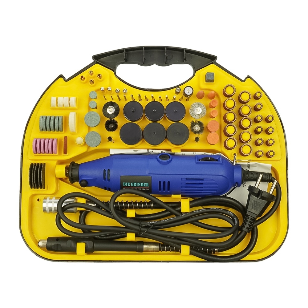 Бормашина в кейсе Aida A-063b (набор насадок для гравировки, шлифовки, полировки, 8000-35000 об/мин, 220V, 130W)