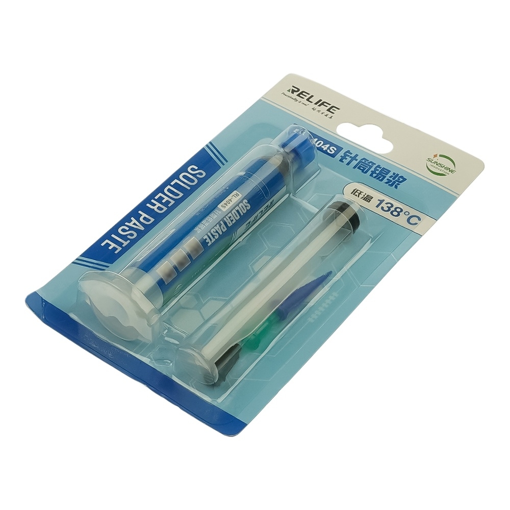 Паста BGA легкоплавкая Relife RL-404S, в шприце 10 мл, 138 гр. С