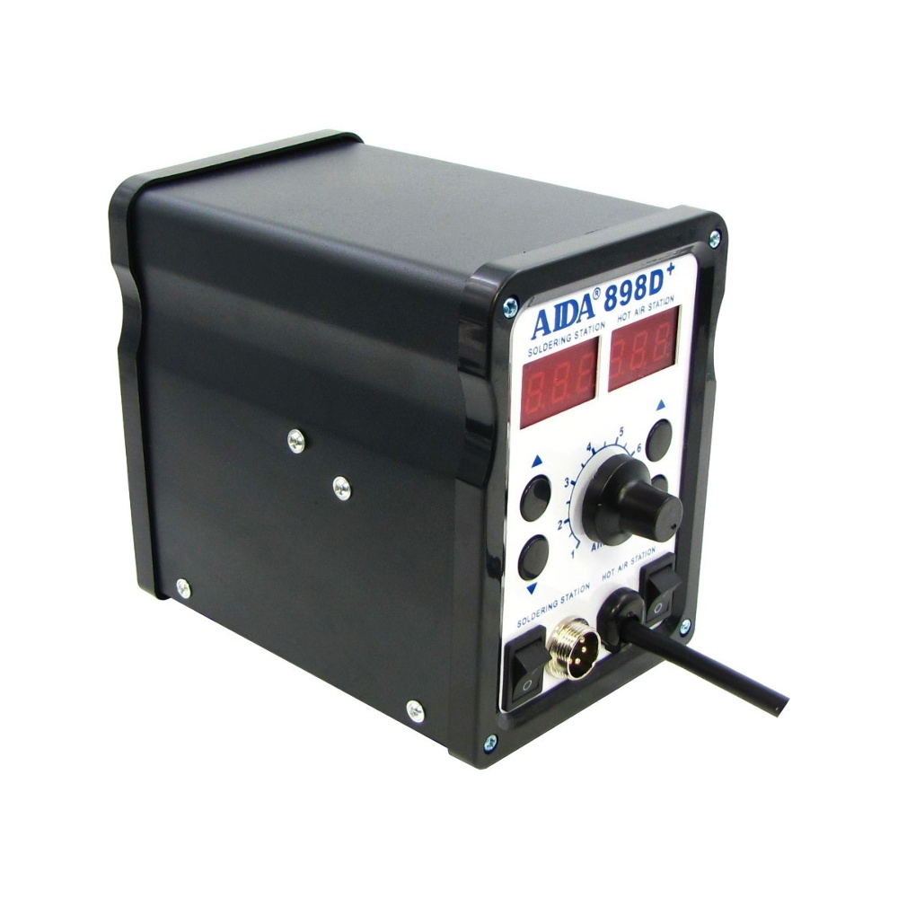 Паяльная станция Aida 898D+ бескомпрессорная, фен, паяльник с нагревательным элементом Hakko