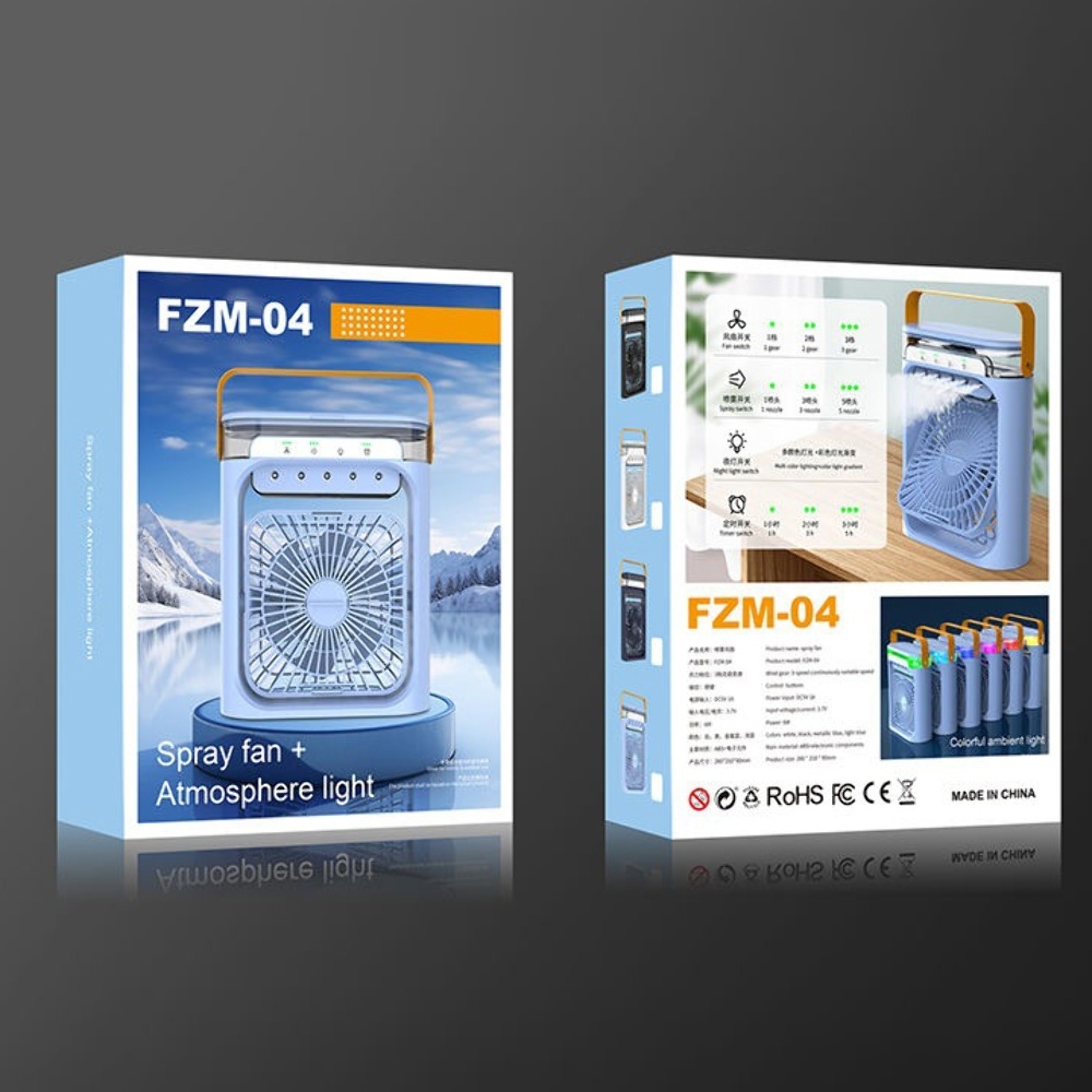 Настольный вентилятор FZM-04 с питанием от USB и функцией увлажнения blue