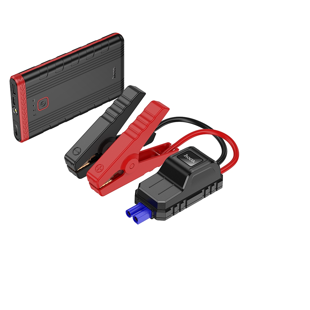 Автомобильное пуско-зарядное устройство Бустер Hoco QS5 6000mAh с фонарем black