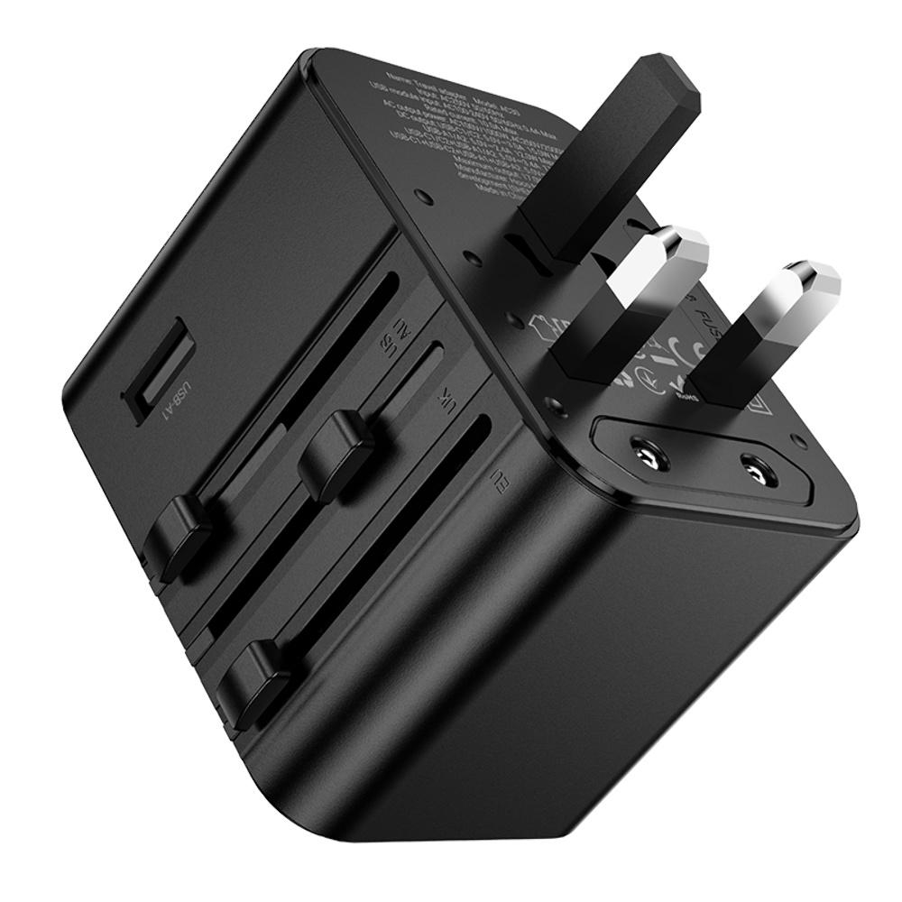 Сетевое зарядное устройство Hoco AC30 2 USB/ 2 Type-C CN to EU black