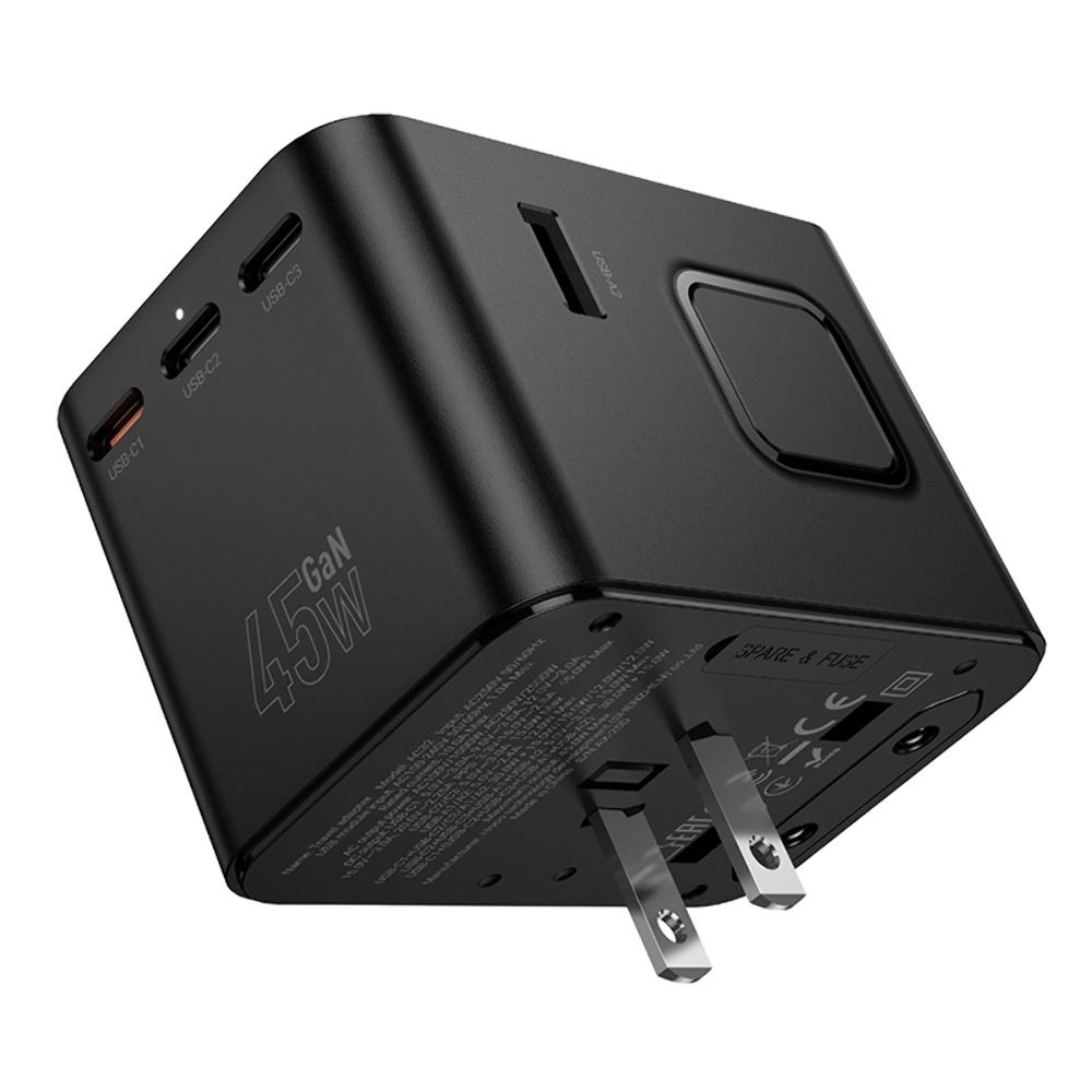 Сетевое зарядное устройство Hoco AC32 2 USB/ 3 Type-C PD 45W black
