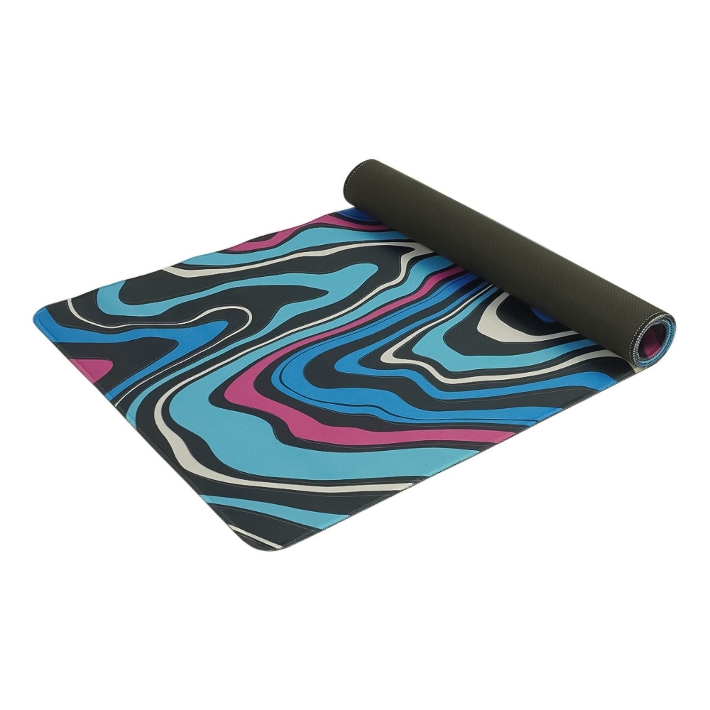 Игровая поверхность 900*400*2 mm, резиновое основание, абстракция black-blue