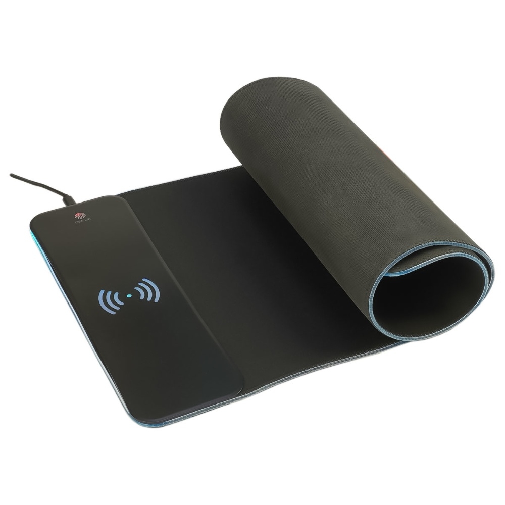 Игровая поверхность 800*300*4 mm с беспроводной зарядкой и RGB подсветкой black