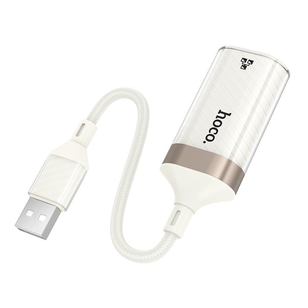Адаптер переходник Hoco UA41 USB to RJ-45 100 mbps apricot
