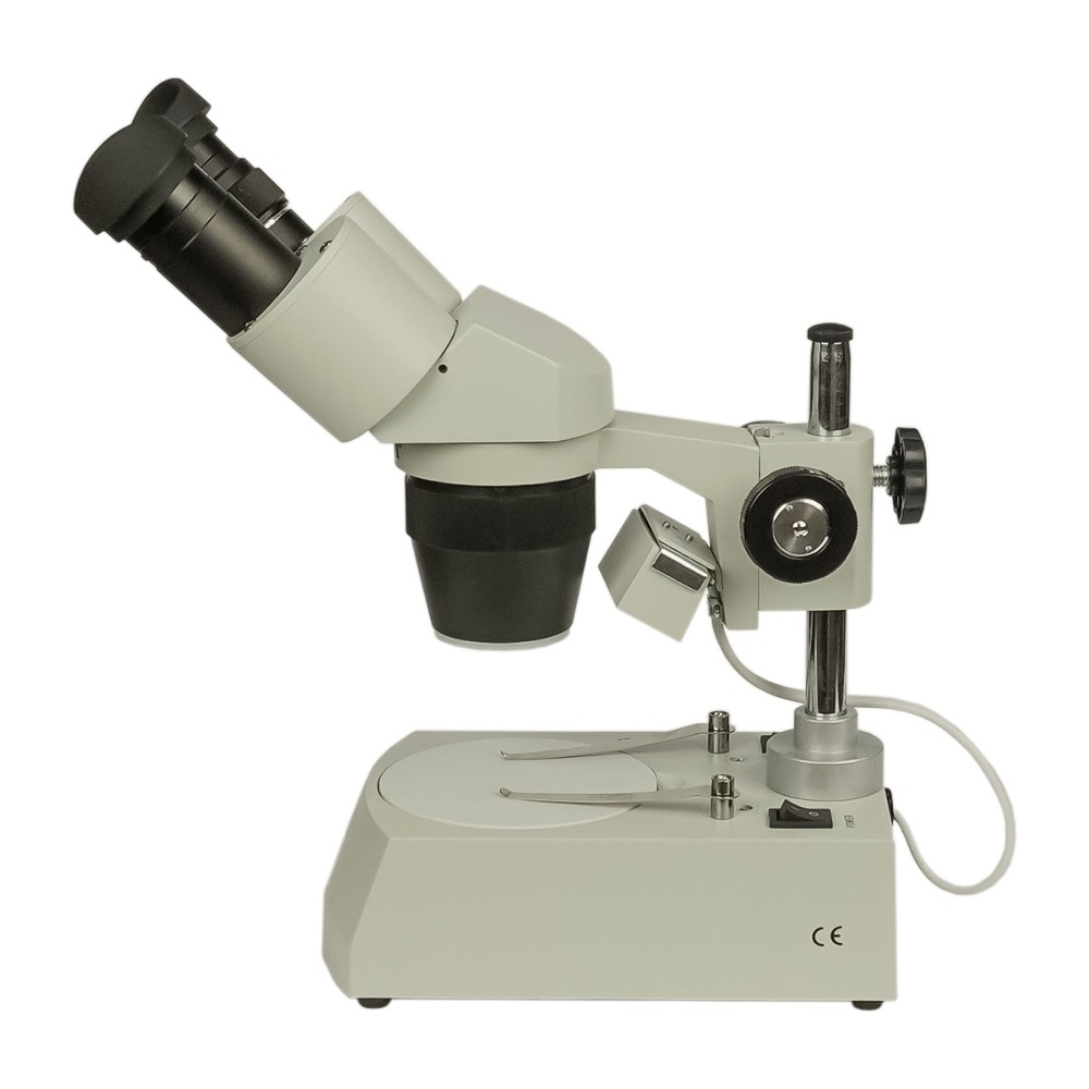 Микроскоп бинокулярный Aida A-4024/ XTX-3C-R (вращаемые окуляры, LED подсветка верх/низ, фокус 60-80 мм, кратность 20X/40X)