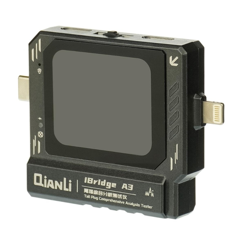 Тестер разъёмов питания QianLi iBridge A3 Type C/ Lightning с ЖК дисплеем и встроенной АКБ
