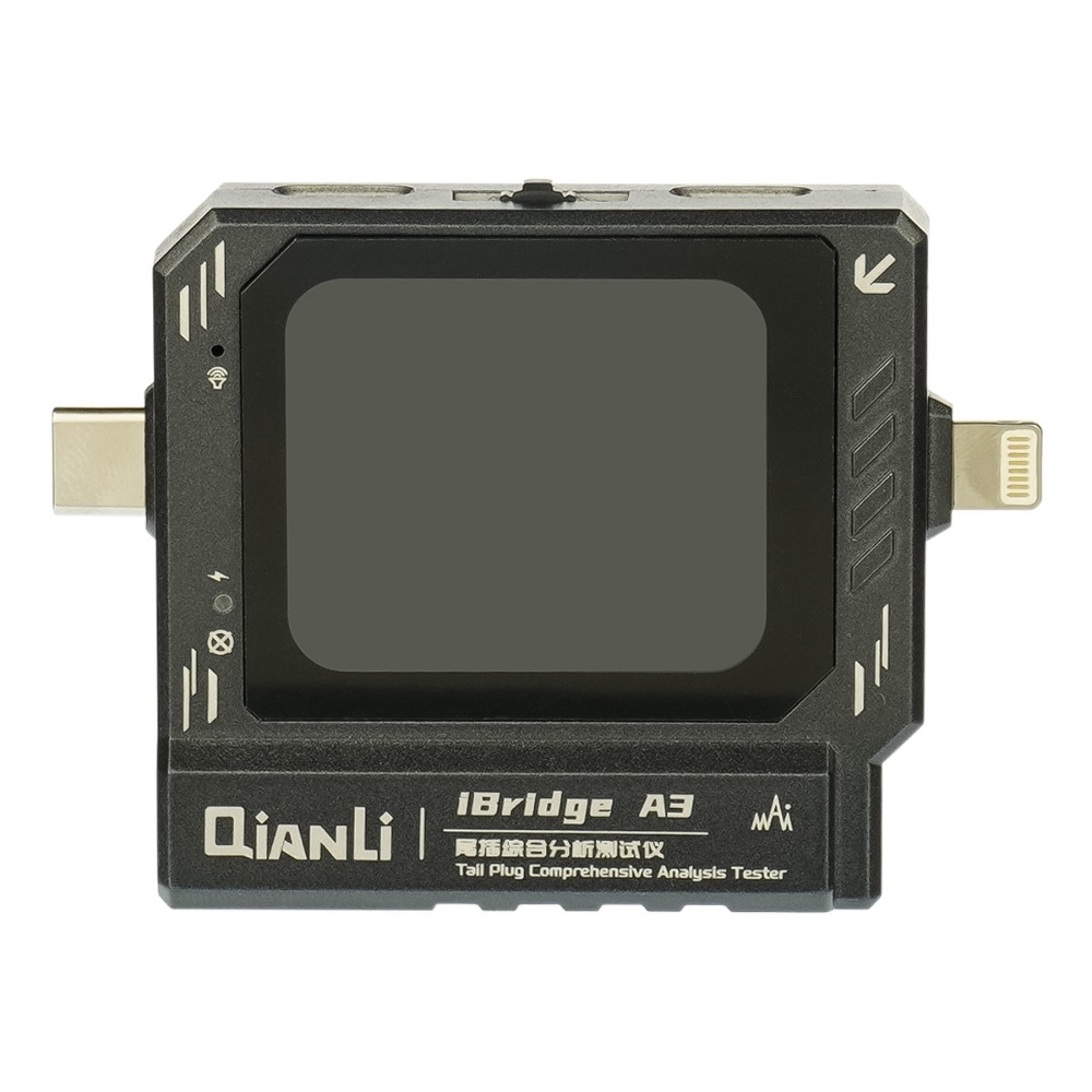 Тестер разъёмов питания QianLi iBridge A3 Type C/ Lightning с ЖК дисплеем и встроенной АКБ