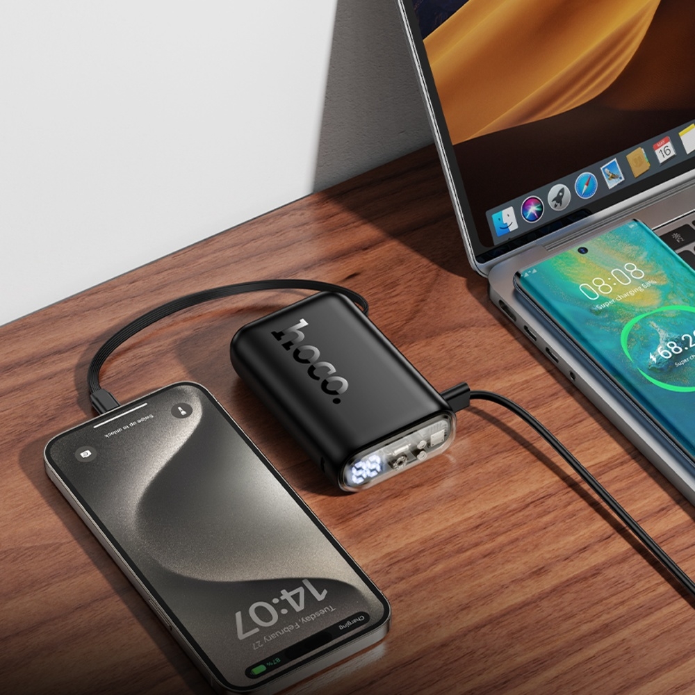 Портативная Bluetooth колонка Hoco HC36 с LED подсветкой navy blue