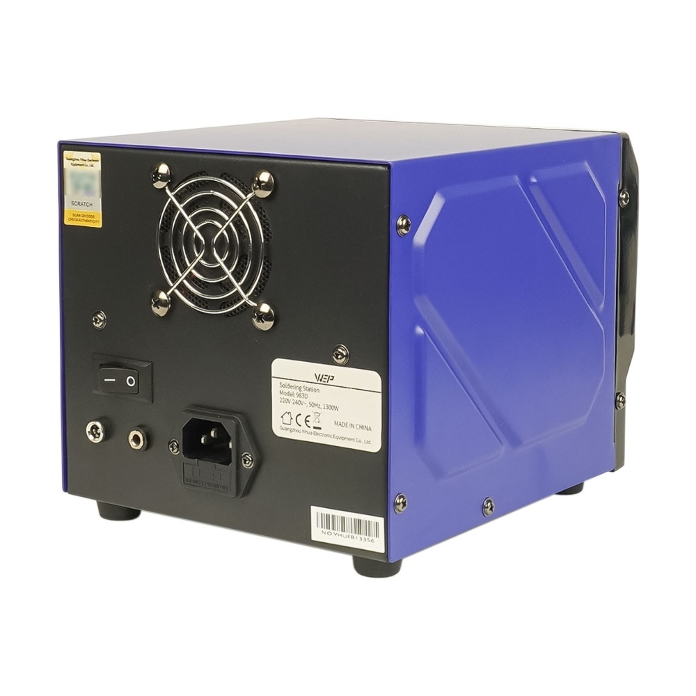 Паяльная станция прецизионная WEP 983D (фен 100C-500C, паяльник стандарта JBC 245 90C-450C, блок питания 20V 3.5A, USB A 5V 2A)