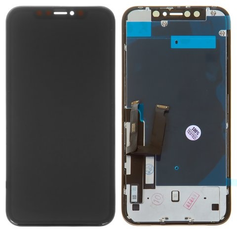 Дисплей Apple iPhone XR, чорний | з тачскріном | Original (PRC), Self-welded OEM, с защитным экраном дисплея | дисплейный модуль, экран
