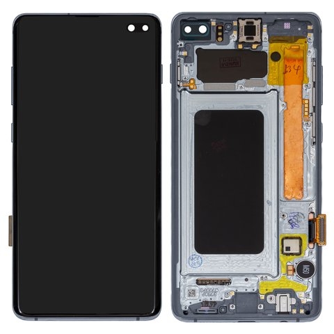 Дисплей Samsung SM-G975 Galaxy S10 Plus, синій, Prism Blue | з тачскріном | в передній панелі | Original (Сервис-Центр), GH82-18849C, GH82-18834C | дисплейный модуль, экран