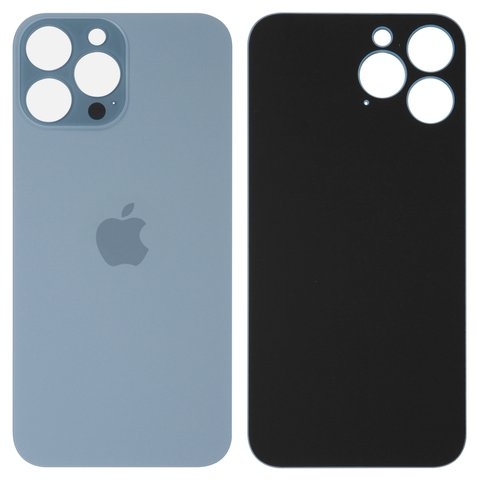 Задня панель Apple iPhone 13 Pro Max, блакитна, Sierra Blue, не потрібно знімати скло камери, big hole, Original (PRC) | корпус, крышка аккумулятора, АКБ, батареи