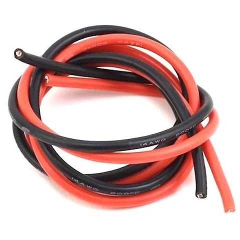 Проволока в силиконовой изоляции 14AWG, 2,08 мм², 1 м, красный