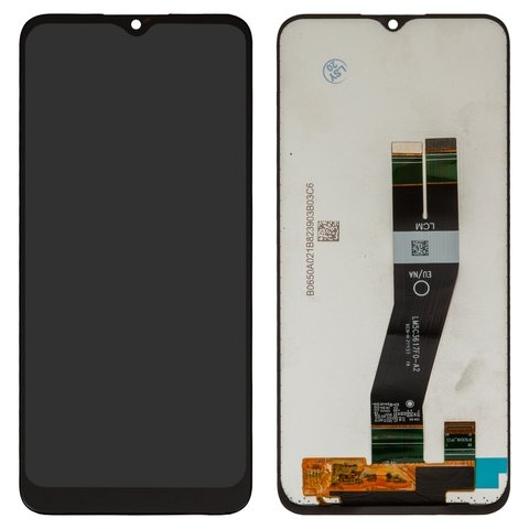 Дисплей Samsung SM-A037G Galaxy A03s, чорний | з тачскріном | Original (реновація), чорний шлейф | дисплейный модуль, экран