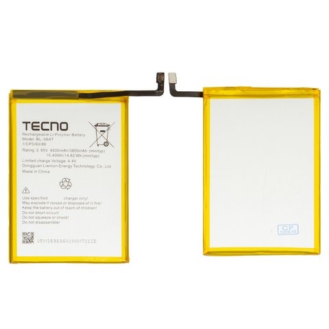 Аккумулятор Tecno Pop 2 Power, B1P, BL-38AT, Original (PRC) | 3-12 мес. гарантии | АКБ, батарея