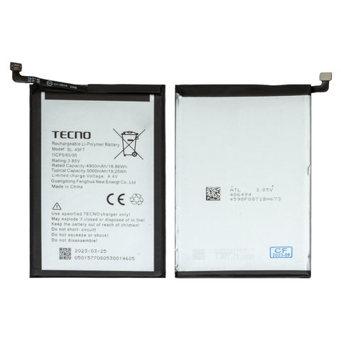 Аккумулятор Tecno Camon 15, CD7, Pop 4, BC2, Pop 4 Pro, BC3, Spark 5 Pro, KD7, Spark 6 Go, KE5, KE5J, Spark 7, KF6n, Spark 7 Go, KF6m, Original (PRC) | 3-12 мес. гарантии | АКБ, батарея