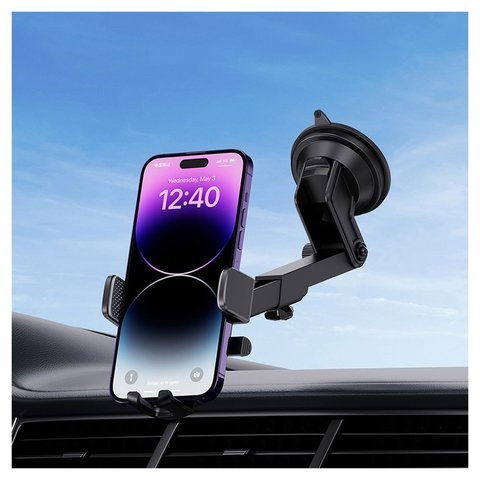 Автодержатель Baseus UltraControl Pro, чорний, с вакуумной присоской, на дефлектор, #C40351600113-00 