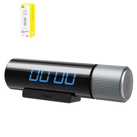 Таймер Baseus Heyo Series, чорний, с держателем, магнитный, с дисплеем, #L60448003111-00