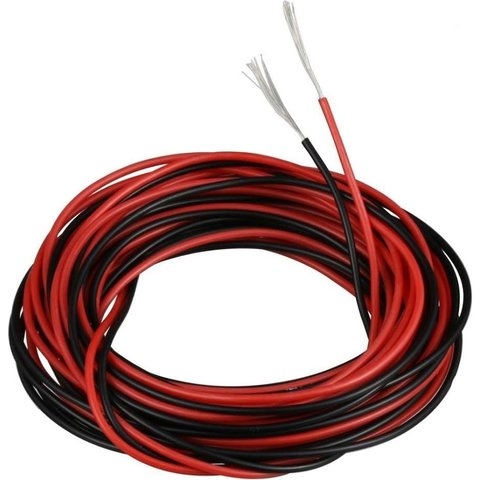 Проволока в силиконовой изоляции 28AWG, 0,08 мм², 1 м, чорний
