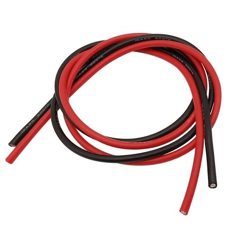Проволока в силиконовой изоляции 10AWG, 5,31 мм², 1 м, красный