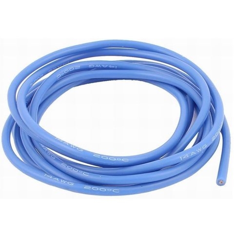 Проволока в силиконовой изоляции 14AWG, 2,08 мм², 1 м, синій