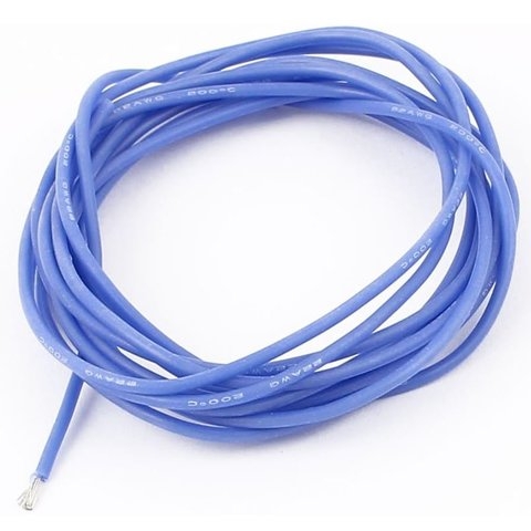Проволока в силиконовой изоляции 22AWG, 0,33 мм², 1 м, синій