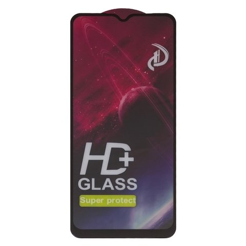 Закаленное защитное стекло Oppo A15, A15s, совместимо с чехлом, Full Glue, чорний, cлой клея нанесен по всей поверхности стекла 