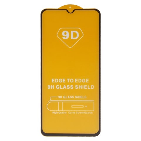 Закаленное защитное стекло Samsung SM-A022F Galaxy A02, A032 Galaxy A03 Core, A035F Galaxy A03, A045 Galaxy A04, A125F Galaxy A12, A127 Galaxy A12 Nacho, A136 Galaxy A13 5G, совместимо с чехлом, Full Glue, чорний, cлой клея нанесен по всей поверхности стекла 