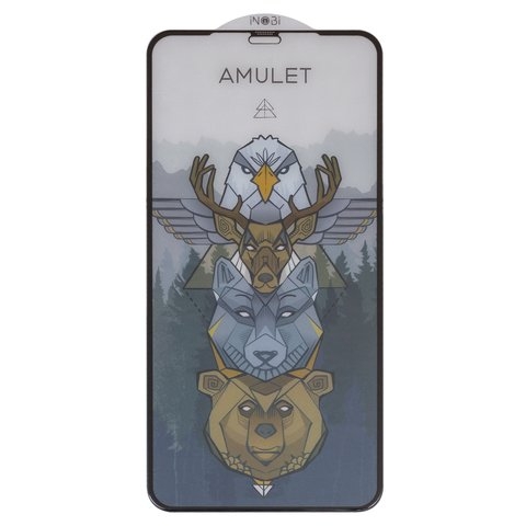 Закаленное защитное стекло iNobi Amulet для Apple iPhone 11 Pro Max, iPhone XS Max, Full Glue, Anti-Static, (без упаковки), чорний, cлой клея нанесен по всей поверхности