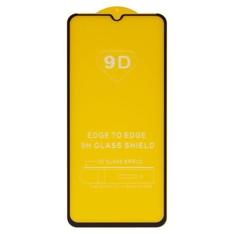 Закаленное защитное стекло Realme 5, 6i; Oppo A31, A5 (2020), совместимо с чехлом, Full Glue, (без упаковки), чорний, cлой клея нанесен по всей поверхности