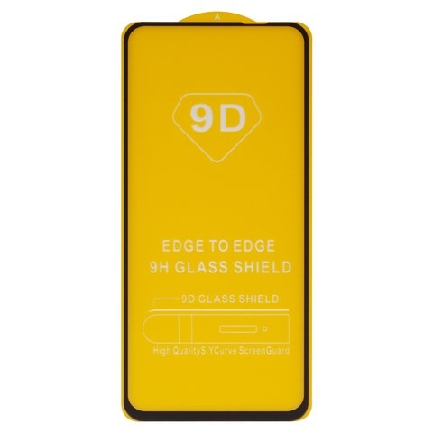 Закаленное защитное стекло Nokia C10, C20, C21, совместимо с чехлом, Full Glue, (без упаковки), чорний, cлой клея нанесен по всей поверхности