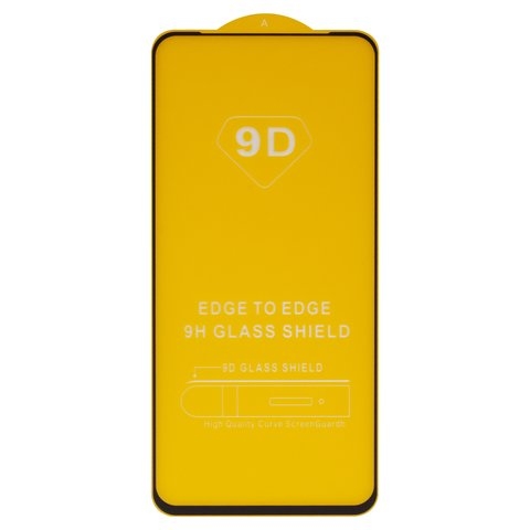 Закаленное защитное стекло Realme 8i, 9i, Narzo 50, совместимо с чехлом, Full Glue, (без упаковки), чорний, cлой клея нанесен по всей поверхности