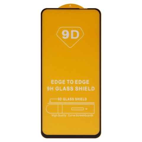 Закаленное защитное стекло Realme 9, 9 pro plus, совместимо с чехлом, Full Glue, (без упаковки), чорний, cлой клея нанесен по всей поверхности