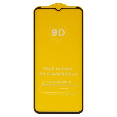 Закаленное защитное стекло Realme C21, совместимо с чехлом, Full Glue, (без упаковки), чорний, cлой клея нанесен по всей поверхности