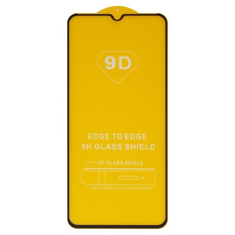 Закаленное защитное стекло Realme C21Y, C25s, C25Y, совместимо с чехлом, Full Glue, (без упаковки), чорний, cлой клея нанесен по всей поверхности